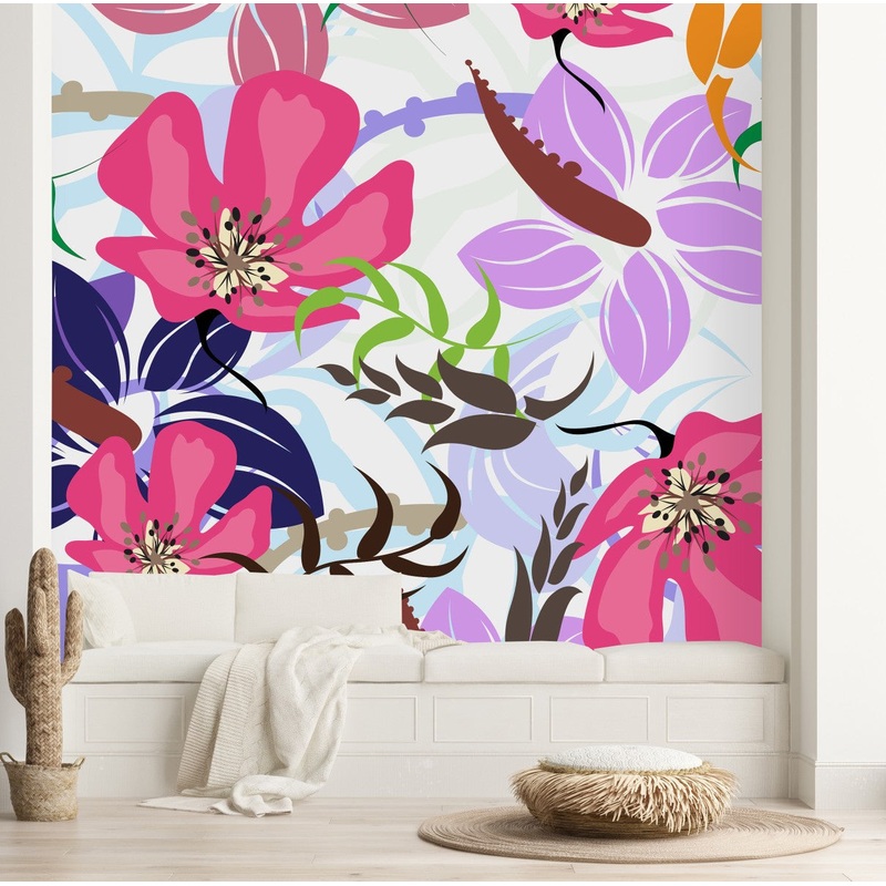 Brightly Floral Wallpaper