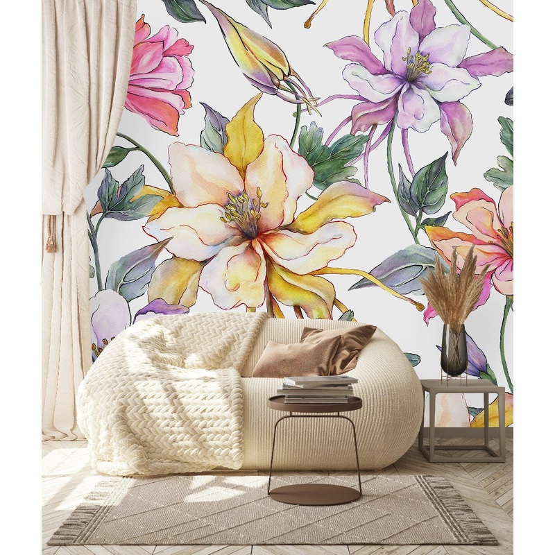 Contemporary Floral Wallpaper Vogue Quality