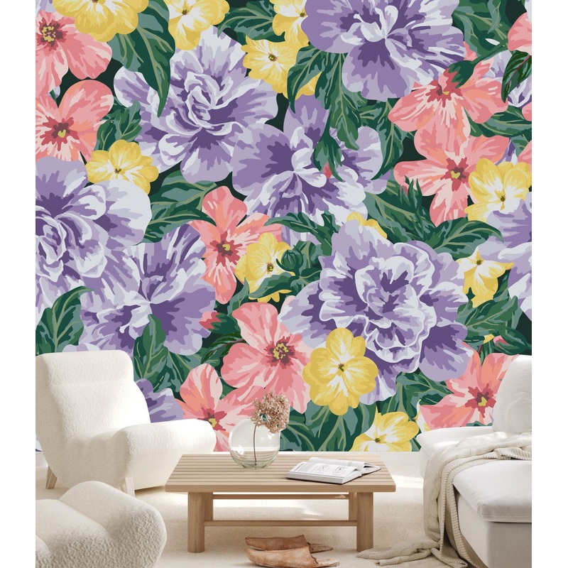 Elegant Floral Contemporary Wallpaper