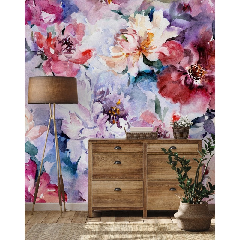 Elegant Multicolored Peonies Wallpaper Smart