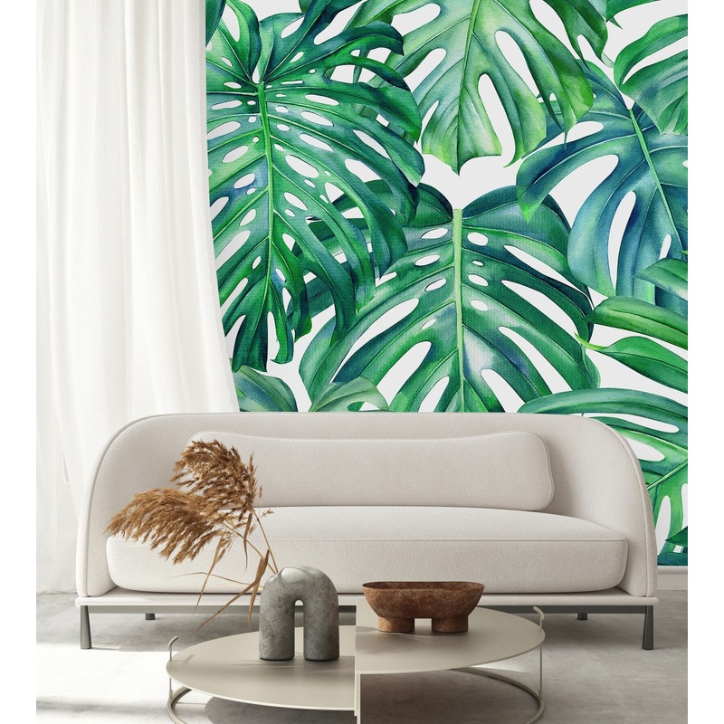 Fashionable Green Monstera Wallpaper Smart