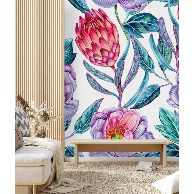 Voguish Exotic Flowers Wallpaper Vogue