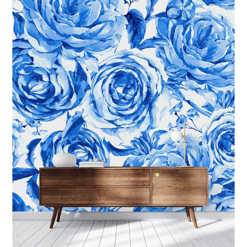 Blue Peonies Wallpaper