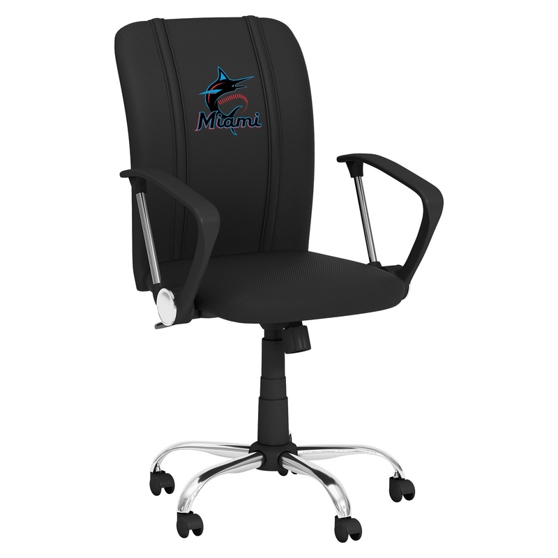 Curve Task Chair with Miami Marlins Primary Logo Panel