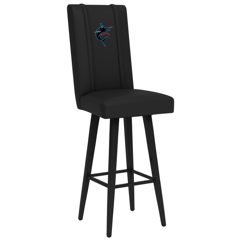Swivel Bar Stool 2000 with Miami Marlins Alternate Logo Panel