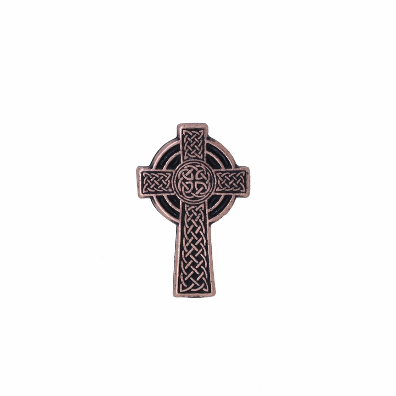Celtic Cross Copper Lapel Pin