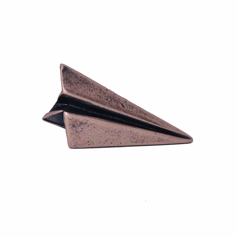 Paper Airplane Copper Lapel Pin