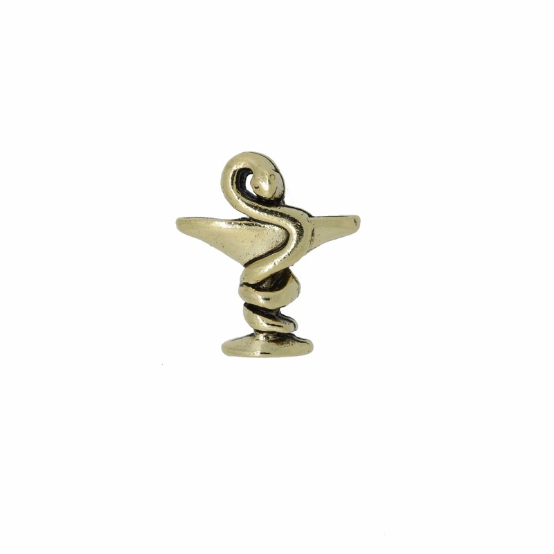 Bowl of Hygiea Gold Lapel Pin