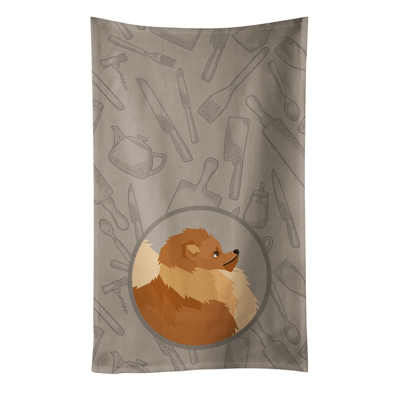 Pomeranian In the Kitchen Kitchen Towel  Artistic Dish Towel for Everyday Use CK2202KTWL