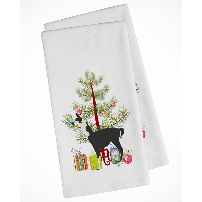 Llama Q' Ara Christmas Kitchen Towels  Set of 2 - Decorative & Absorbent Cotton | BB9285WTKT
