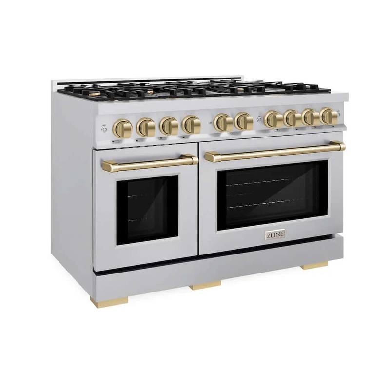 ZLINE 48" Select Gas Range Convection Gas Oven Stainless Steel Champagne Bronze HGRZ-48-CB