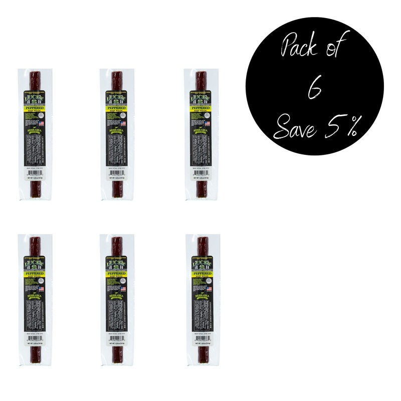Black Pepper Beef Stick | 1.25 oz | Pack of 6 | Nebraska Star Beef