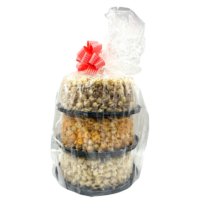 3 Tier Popcorn Tower | Create Your Own | 8 Popcorn Flavor Options | Non-GMO | Gold Dust Kettle Corn