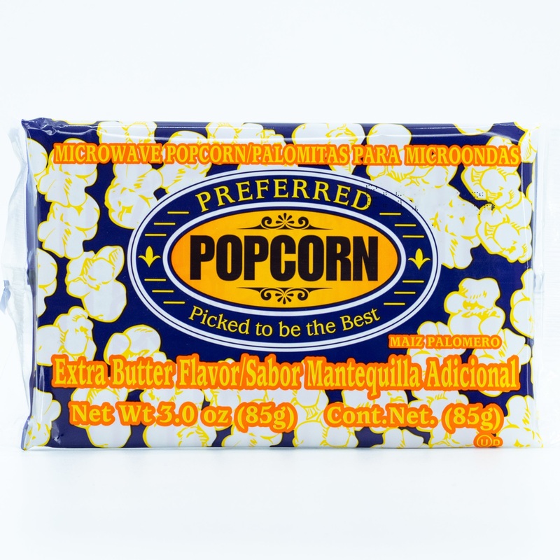 All Natural Flavored Microwave Popcorn | Good Source of Fiber | No Added Ingredients | Preferred Popcorn | 3 oz. Bag