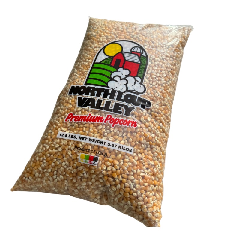 All Natural Yellow Un-Popped Popcorn | Non GMO & Gluten Free Snack | Perfect Movie Night Snack | Popcorn County USA | North Loup Valley | 12.5 lb bag