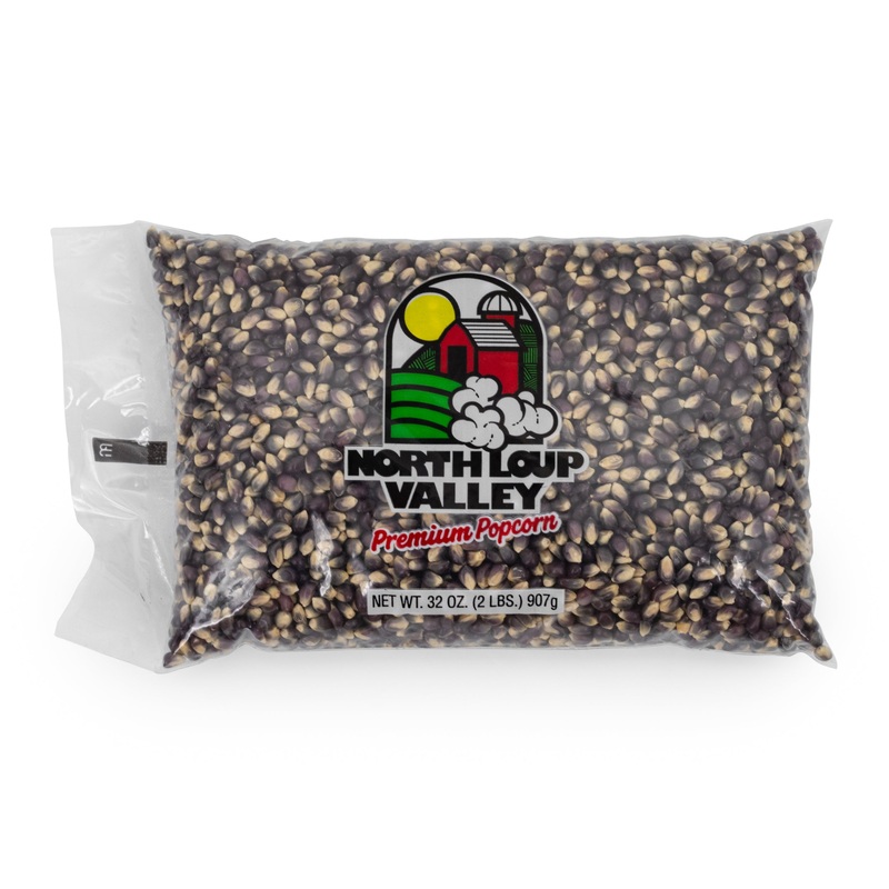 Blue Un-popped Popcorn | 2 lb. Bag | Whole Grain | Non-GMO | Small & Crunchy Kernel | Popcorn County USA | North Loup Valley | Made in North Loup, NE