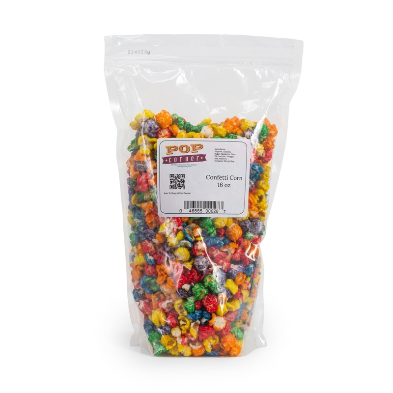 Confetti Popcorn | 16 oz. | Locally Sourced, Fresh Popcorn | Rainbow Popcorn | Made in North Platte, NE | Pop Corner
