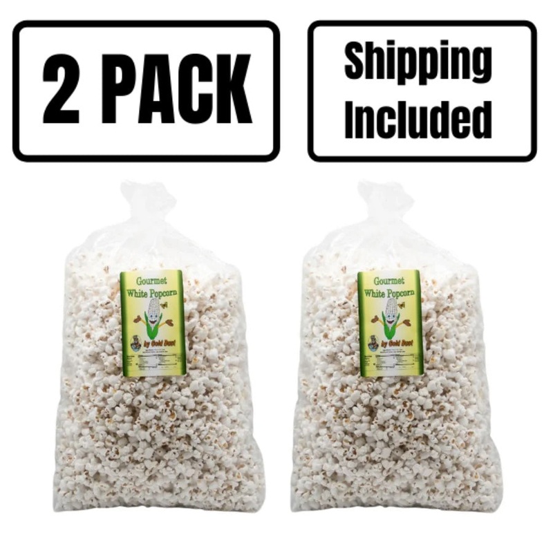 Family Size White Butterfly Popcorn | 20 oz | 2 pack | Non-GMO & Gluten Free | Shipping Included | Gold Dust Kettle Corn