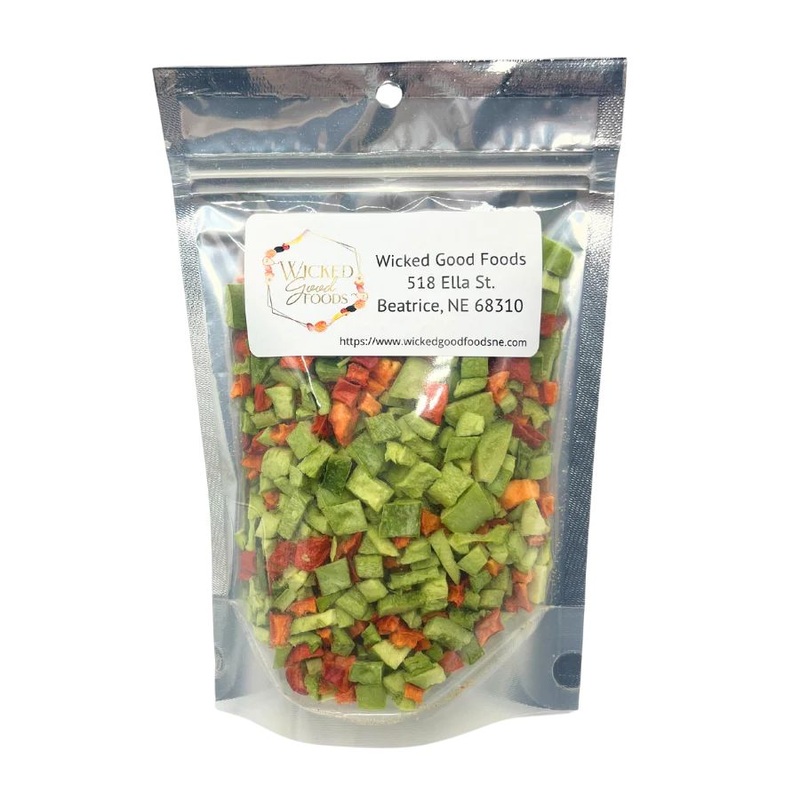 Freeze Dried Bell Pepper Medley | 1.5 oz | Wicked Good Foods