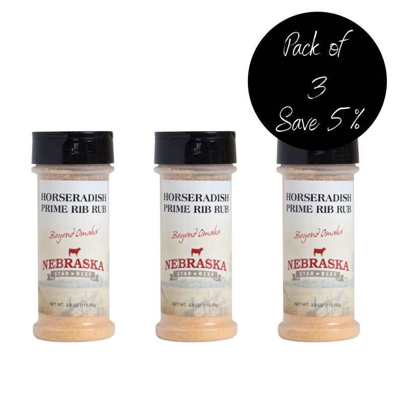Horseradish Prime Rib Rub | 3.9 oz | Pack of 3 | Nebraska Star Beef