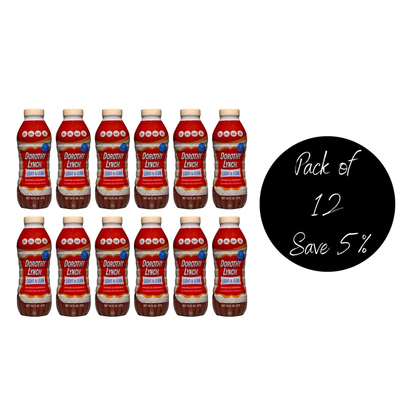Light and Lean Dorothy Lynch Salad Dressing | 16 oz | Pack of 12 | Gluten Free