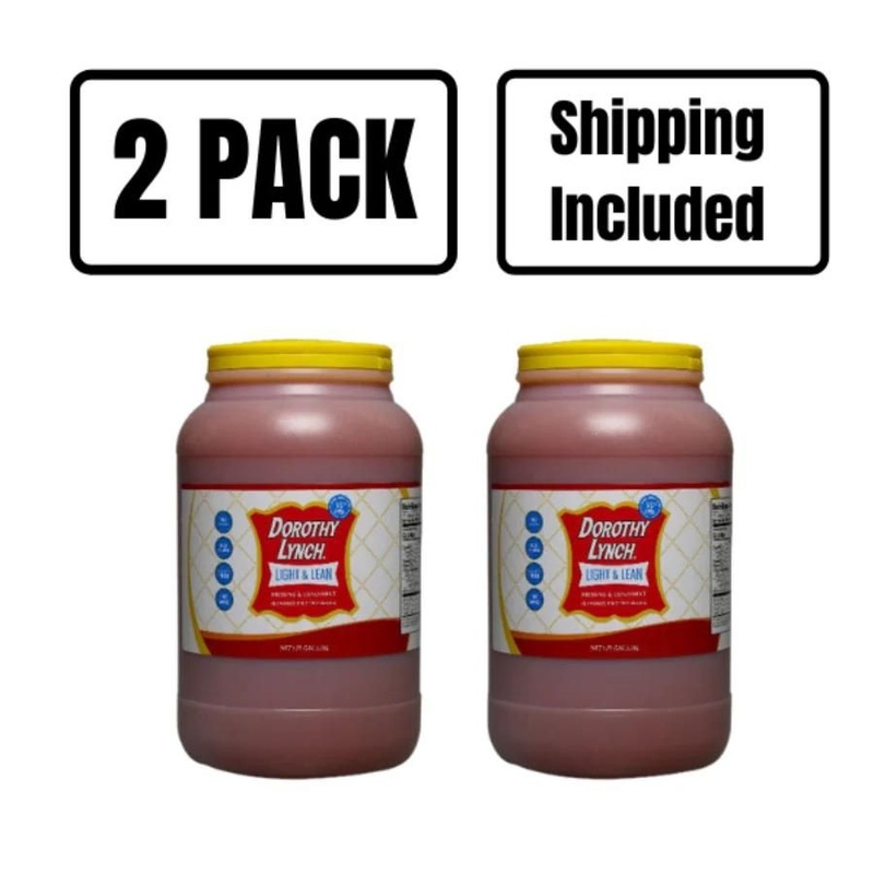 Light and Lean Dorothy Lynch Salad Dressing | Gallon | Pack of 2 | Gluten Free | Shipping Included