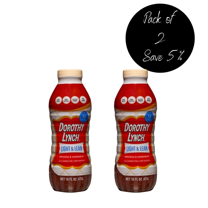 Light and Lean Dorothy Lynch Salad Dressing | Pack of 2 | 16 oz | Gluten Free