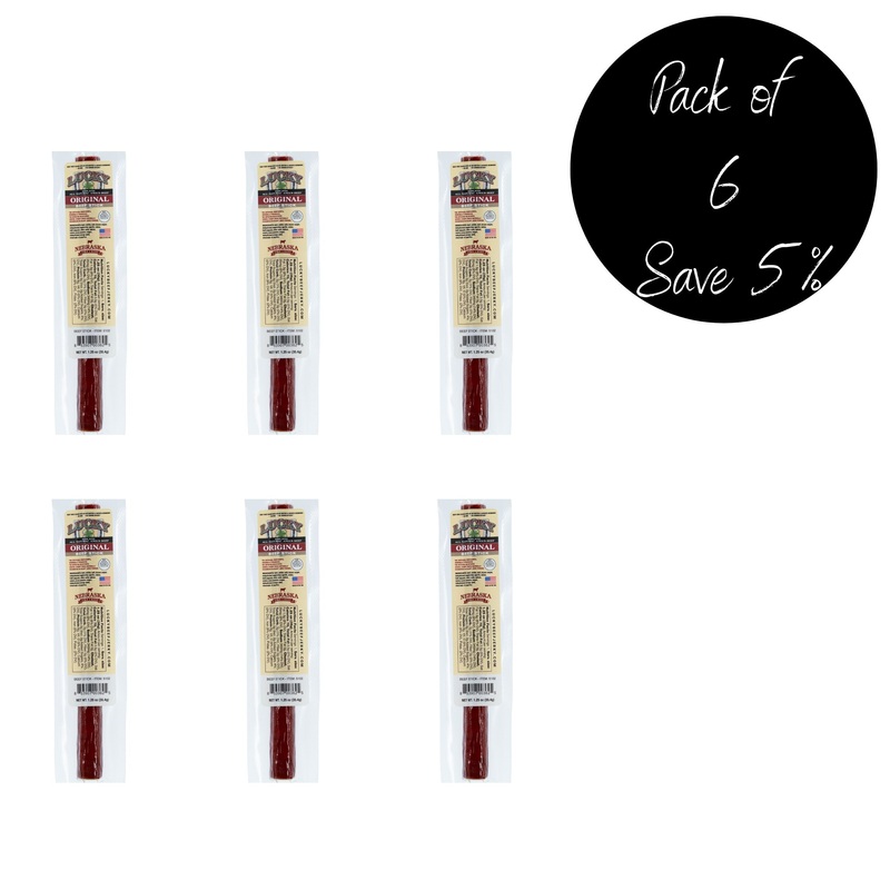 Original Beef Stick | 1.25 oz | Pack of 6 | Nebraska Star Beef