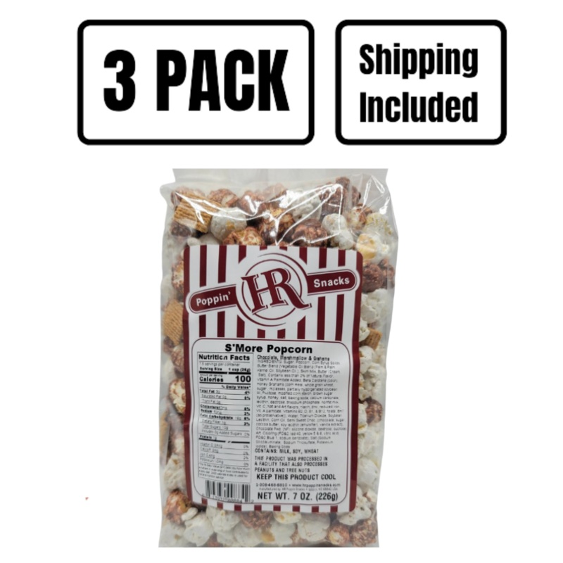 S'mores Popcorn | Pack of 3 | 8 oz | Shipping Included | HR Poppin' Snacks