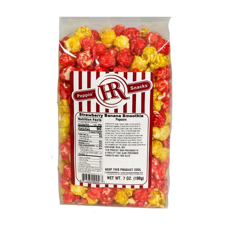 Strawberry Banana Smoothie Popcorn | 7 oz | HR Poppin' Snacks