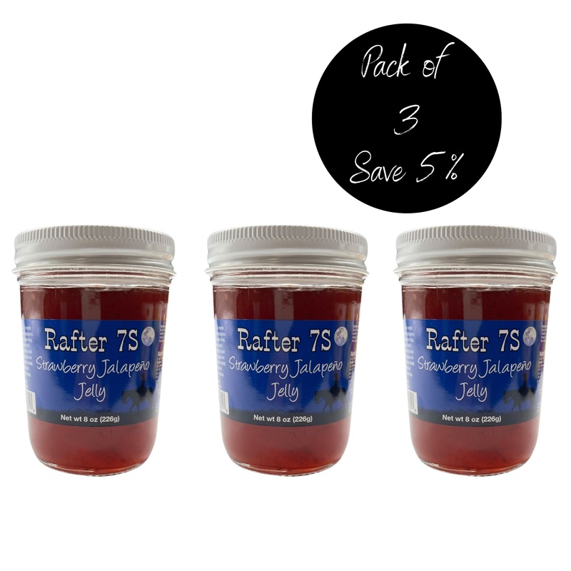 Strawberry Jalapeno Jelly | 8 oz | Pack of 3 | Rafter 7S