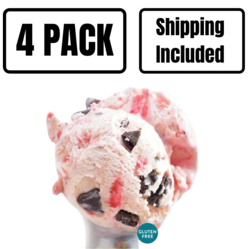 White Chocolate Peppermint Ice Cream | Pack of 4 | One Pint | Gluten Free | Shipping Included | eCreamery