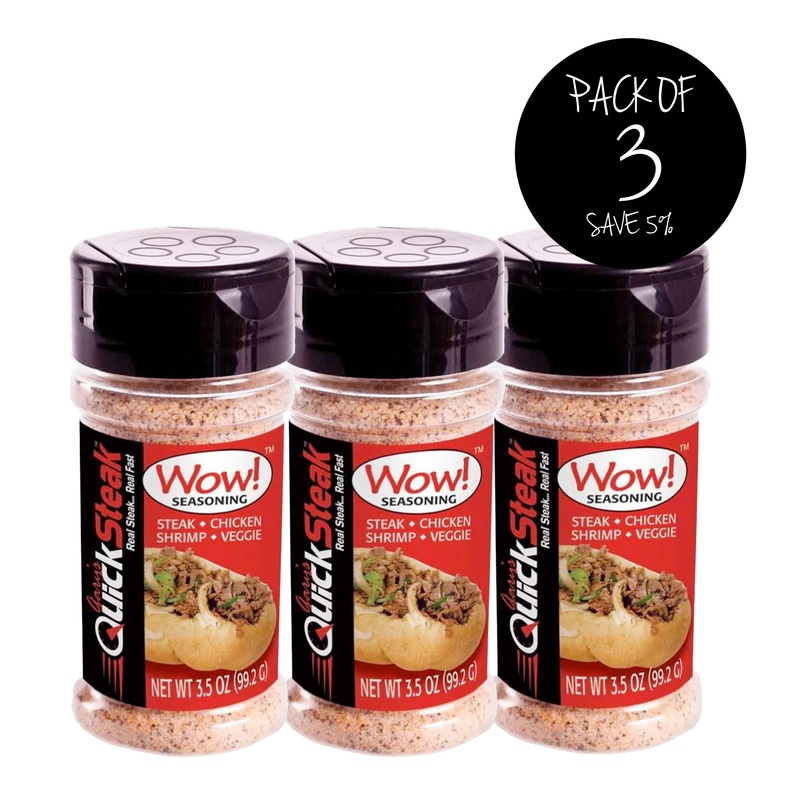 Wow! Seasoning | Pack of 3 | 3.5 oz | Gluten Free | Gary's QuickSteak