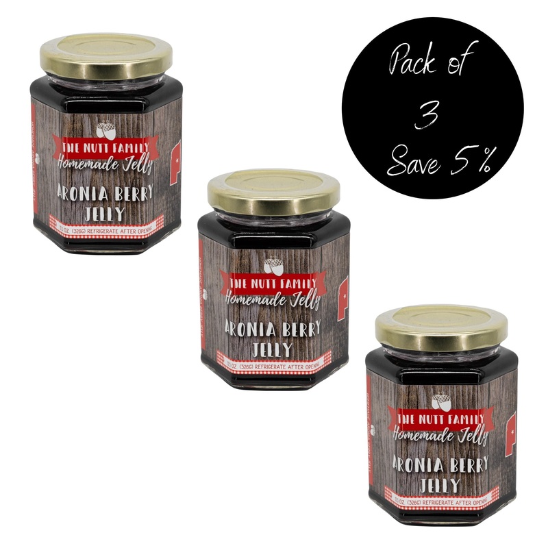 Aronia Berry Jelly | 11.5 oz | Pack of 3 | Nutt Family Jams & Jellies