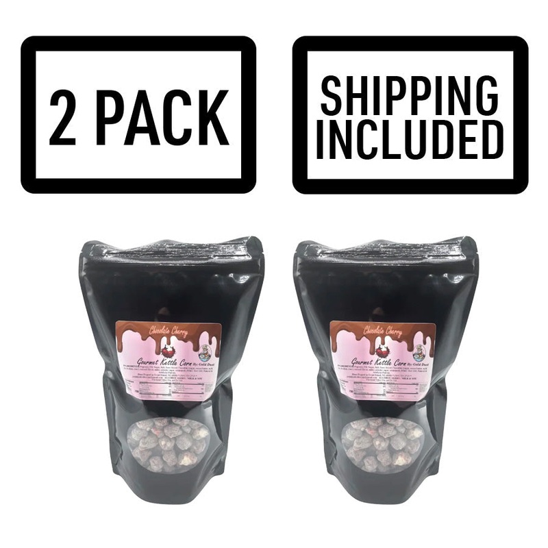Chocolate Covered Cherry Kettle Corn | Pack of 2 | 6.5 oz | Non-GMO | Shipping Included | Gold Dust Kettle Corn
