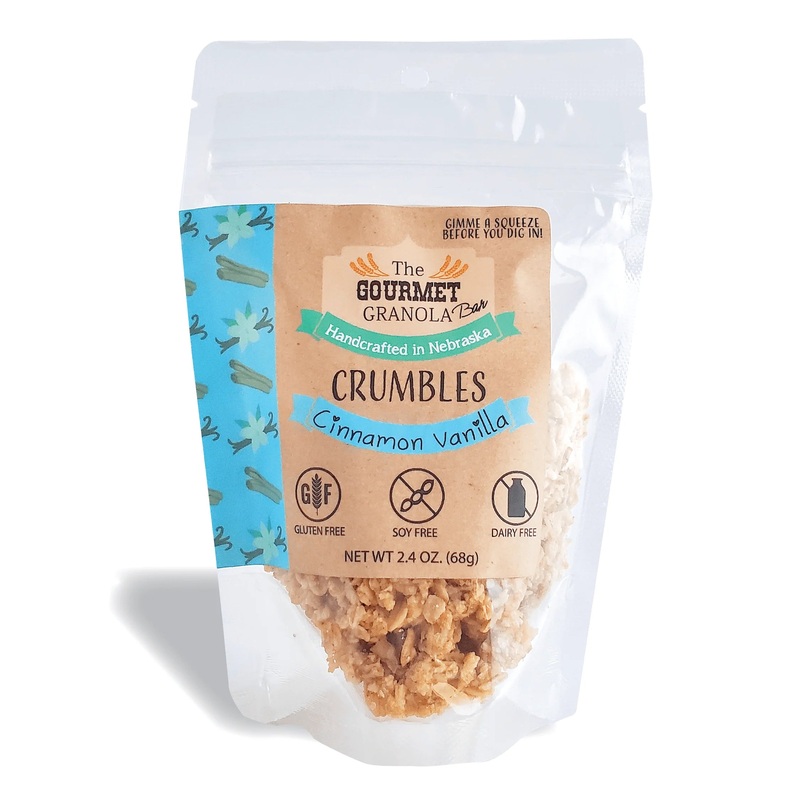 Cinnamon Vanilla Crumbles | 2.4 oz | Gluten, Dairy, & Soy Free | The Gourmet Granola
