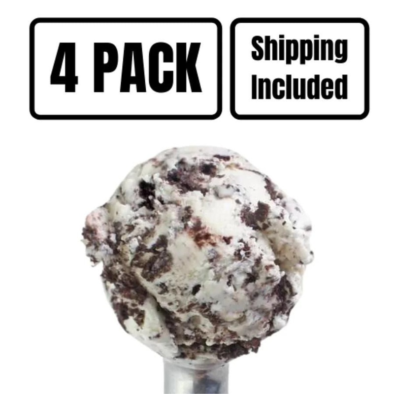 Cookies and Cream Ice Cream | Pack of 4 | One Pint | Shipping Included | eCreamery