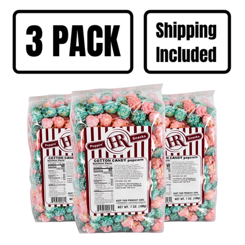 Cotton Candy Popcorn | Pack of 3 | 7 oz | Shipping Included | HR Poppin' Snacks