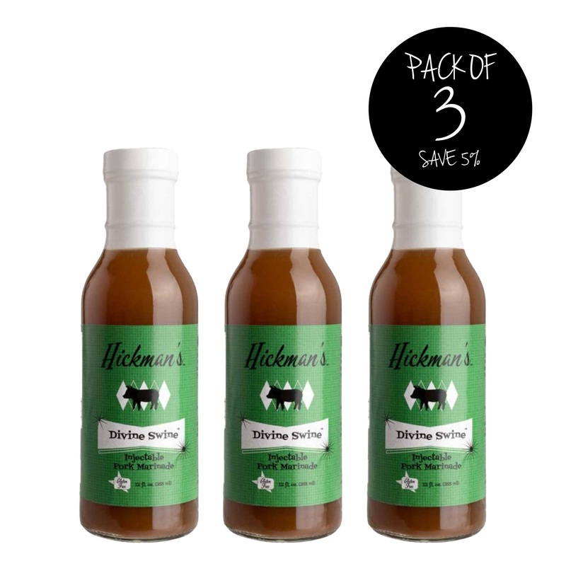 Divine Swine Injectable Pork Marinade | Pack of 3 | 12 oz | Gluten Free | Fat Boy Hickman's BBQ