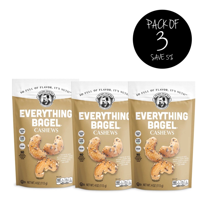 Everything Bagel Cashews | Pack of 3 | 4 oz | Brenmar