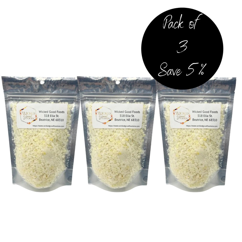 Freeze Dried Yellow Onions | Pack of 3 | 1 oz | Wicked Good Foods