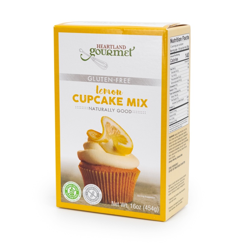 Gluten Free Lemon Cupcake Mix | 16 oz | Heartland Gourmet | 2016