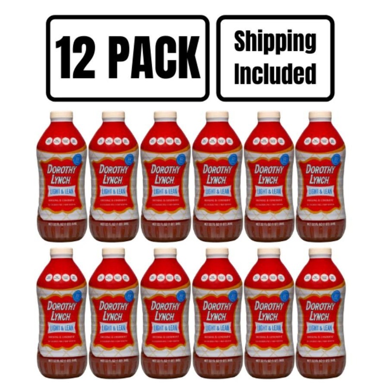Light and Lean Dorothy Lynch Salad Dressing | 32 oz | Case of 12 | Gluten Free | Shipping Included