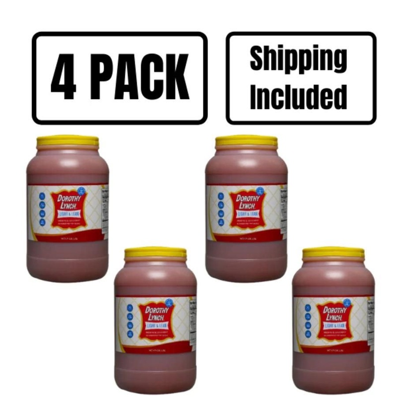 Light and Lean Dorothy Lynch Salad Dressing | Gallon | Pack of 4 | Gluten Free | Shipping Included