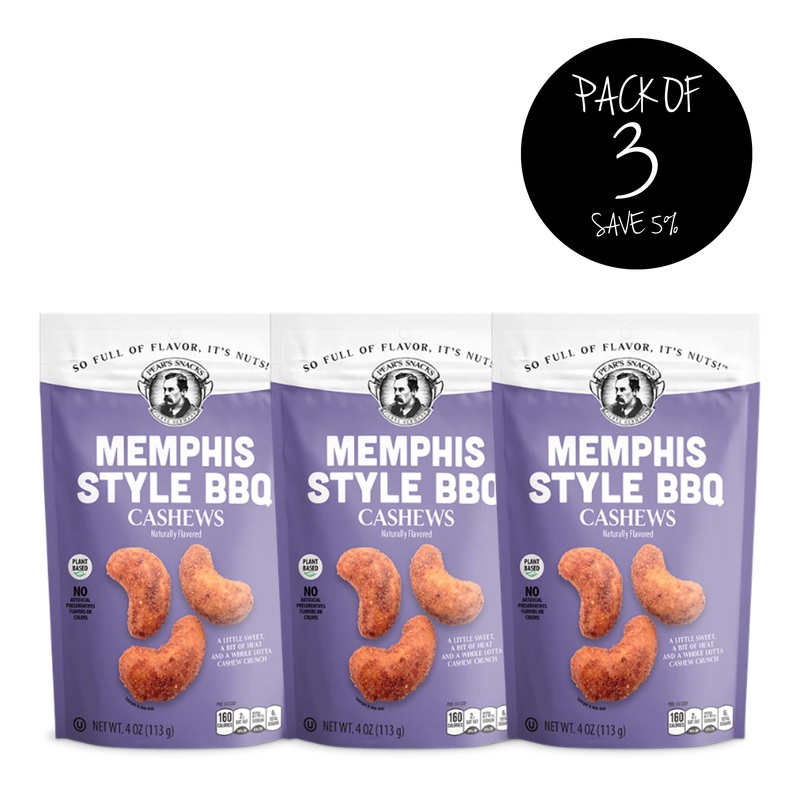 Memphis Style BBQ Cashews | Pack of 3 | 4 oz | Brenmar