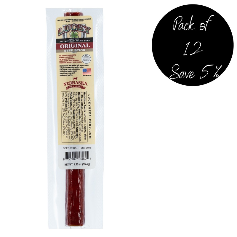 Original Beef Stick | 1.25 oz | Pack of 12 | Nebraska Star Beef