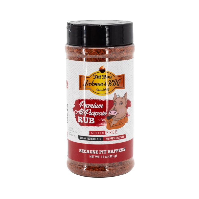 Premium All Purpose BBQ Rub | 11 oz | Gluten Free | Fat Boy Hickman's BBQ