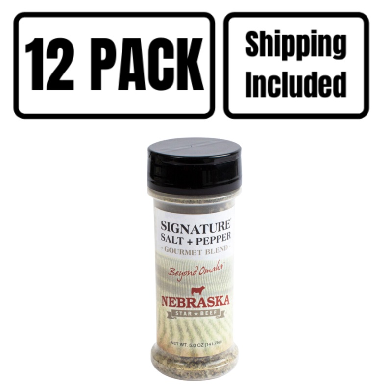 Salt + Pepper Blend | 5 oz | Pack of 12 | Shipping Included | Nebraska Star Beef