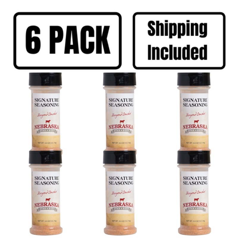 Signature Steak Seasoning | 5 oz | Pack of 6 | Shipping Included | Nebraska Star Beef