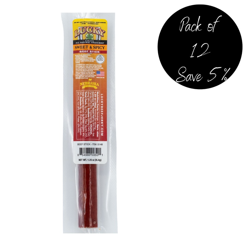 Sweet & Spicy Beef Stick | 1.25 oz | Pack of 12 | Shipping Included | Nebraska Star Beef